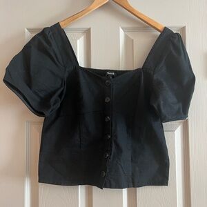 Madewell Puff Sleeve Button Up top